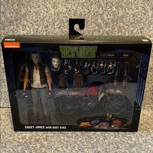 NECA Teenage Mutant Ninja Turtles Casey Jones with Dirt Bike Action Figure Set